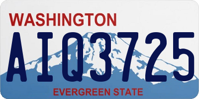WA license plate AIQ3725