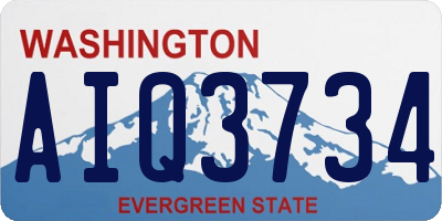 WA license plate AIQ3734