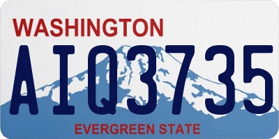 WA license plate AIQ3735