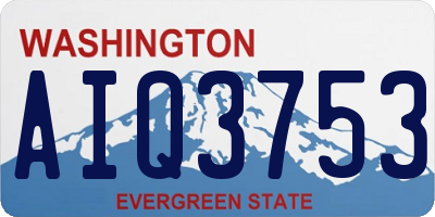 WA license plate AIQ3753