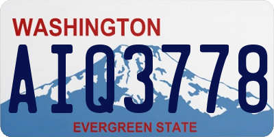 WA license plate AIQ3778