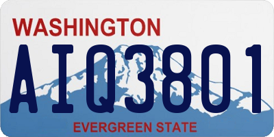 WA license plate AIQ3801