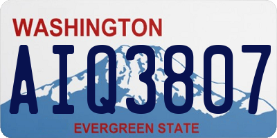 WA license plate AIQ3807
