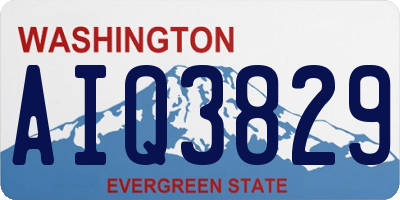 WA license plate AIQ3829