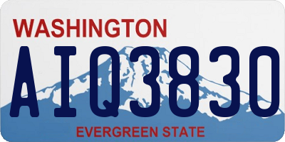 WA license plate AIQ3830