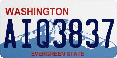 WA license plate AIQ3837