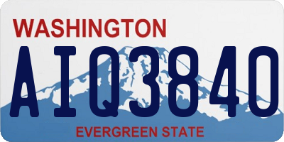 WA license plate AIQ3840