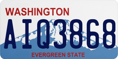 WA license plate AIQ3868