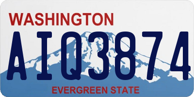 WA license plate AIQ3874