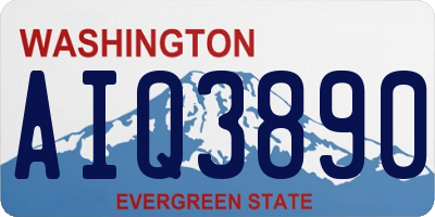 WA license plate AIQ3890