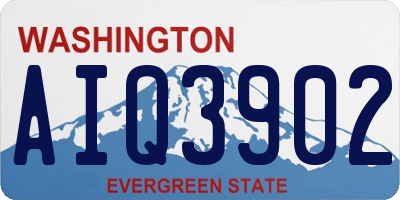 WA license plate AIQ3902