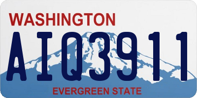 WA license plate AIQ3911