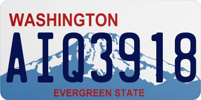 WA license plate AIQ3918
