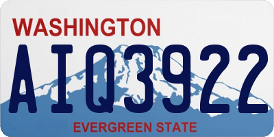 WA license plate AIQ3922