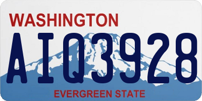 WA license plate AIQ3928