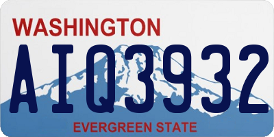 WA license plate AIQ3932