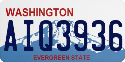 WA license plate AIQ3936
