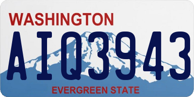 WA license plate AIQ3943