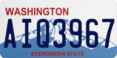 WA license plate AIQ3967