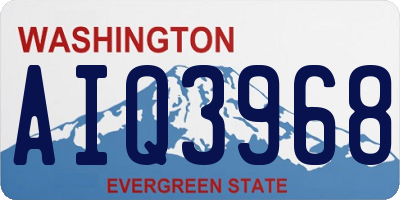 WA license plate AIQ3968