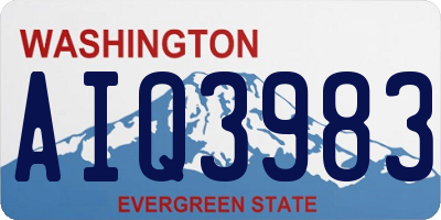 WA license plate AIQ3983