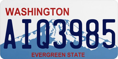 WA license plate AIQ3985