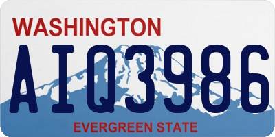 WA license plate AIQ3986