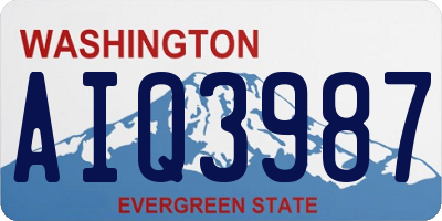 WA license plate AIQ3987