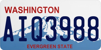 WA license plate AIQ3988