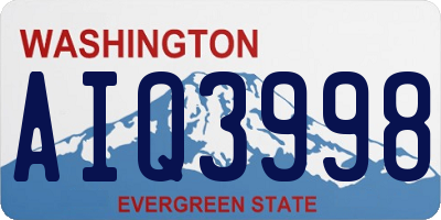 WA license plate AIQ3998