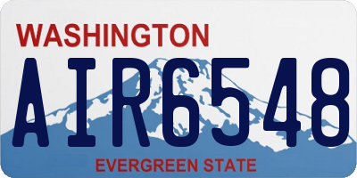 WA license plate AIR6548