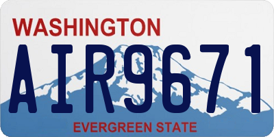 WA license plate AIR9671