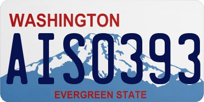 WA license plate AIS0393