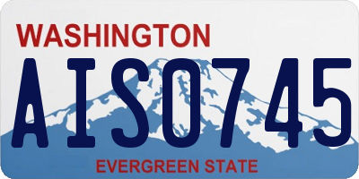 WA license plate AIS0745