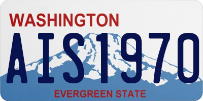 WA license plate AIS1970