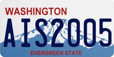 WA license plate AIS2005