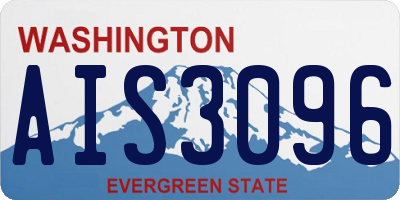 WA license plate AIS3096