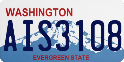 WA license plate AIS3108
