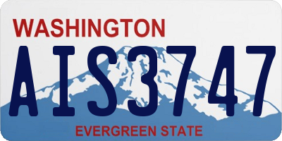 WA license plate AIS3747