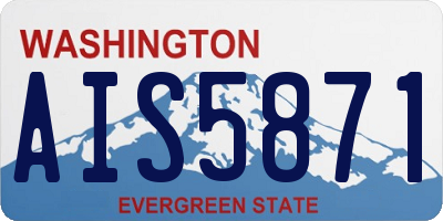 WA license plate AIS5871