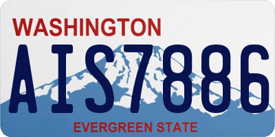 WA license plate AIS7886