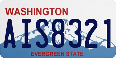 WA license plate AIS8321