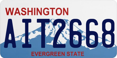 WA license plate AIT2668