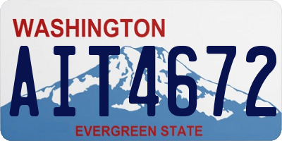 WA license plate AIT4672