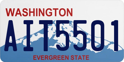 WA license plate AIT5501