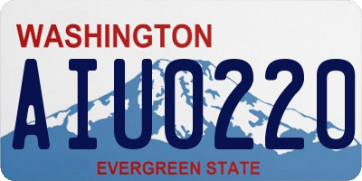 WA license plate AIU0220