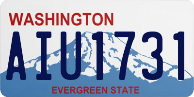 WA license plate AIU1731