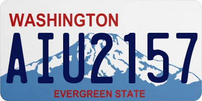 WA license plate AIU2157
