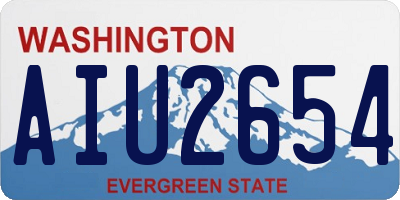 WA license plate AIU2654