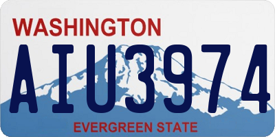 WA license plate AIU3974